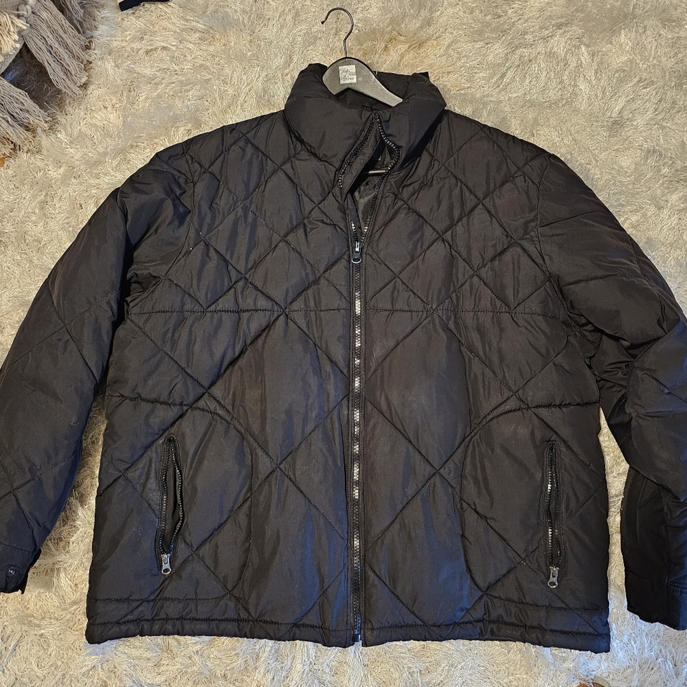 Men's Old Navy Black Puffer Coat EUC 2XL